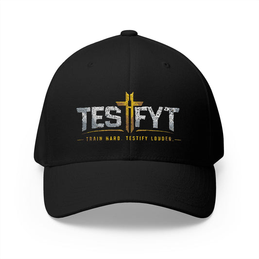 Testify Embroidered Cross Baseball Cap — Christian Faith Hat
